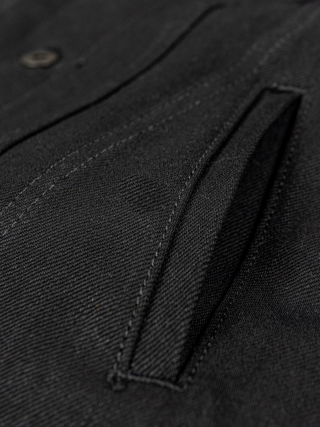 3sixteen type III denim jacket double black side pocket detail