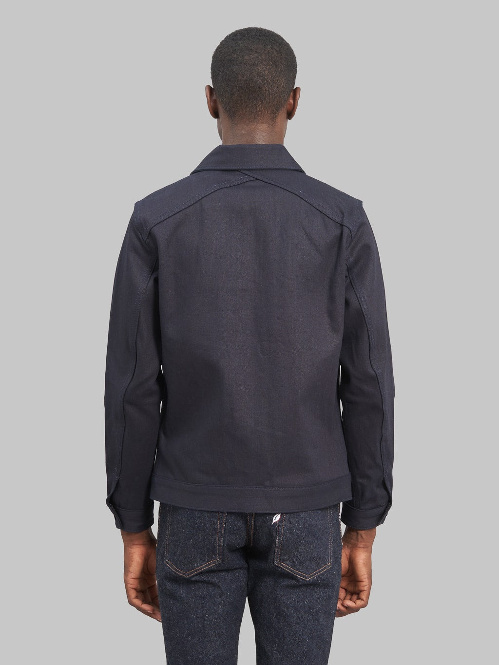 3sixteen type III denim jacket shadow selvedge indigo back fit