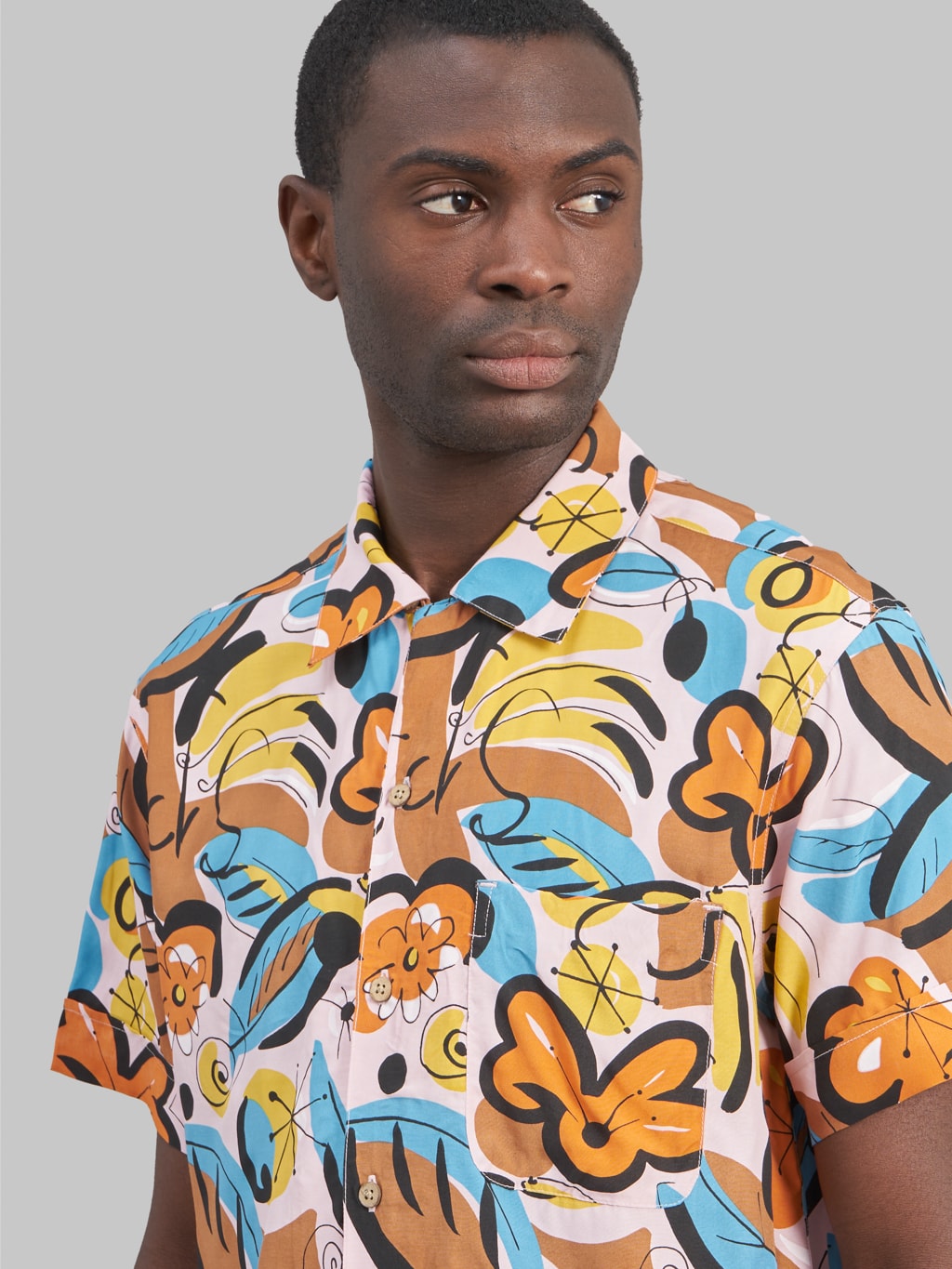 3sixteen Vacation Shirt Tropical Print chest