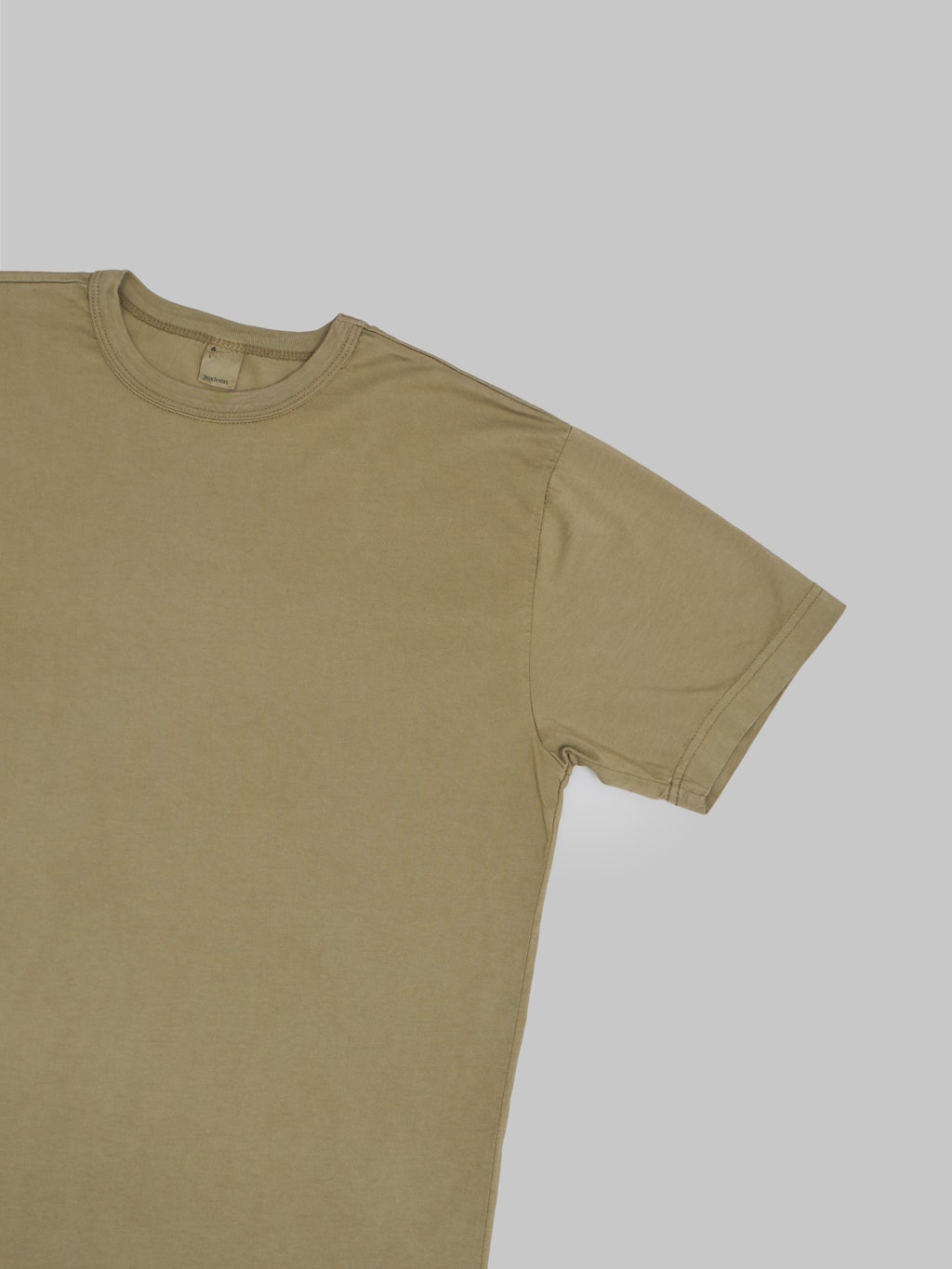 3sixteen garment dyed pima tshirt military green sleeve