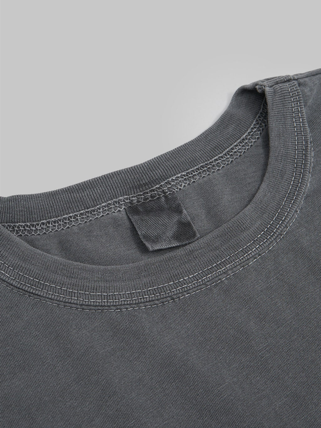 3sixteen garment dyed pima tshirt smoke interior label