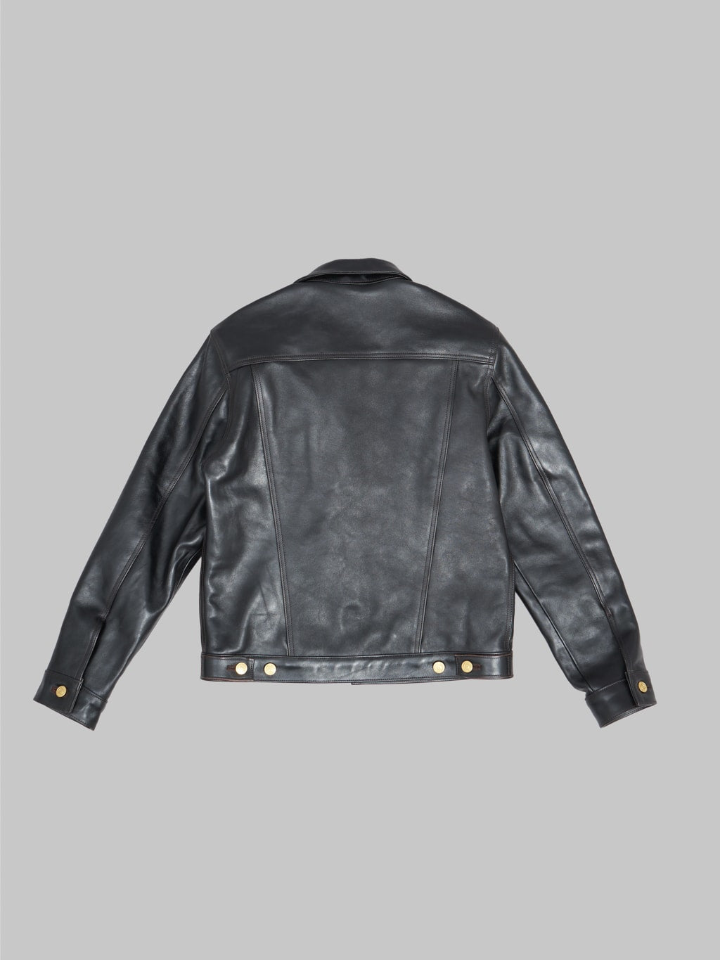 Double Helix Western Pioneer Black Tea Core Horsehide Jacket back