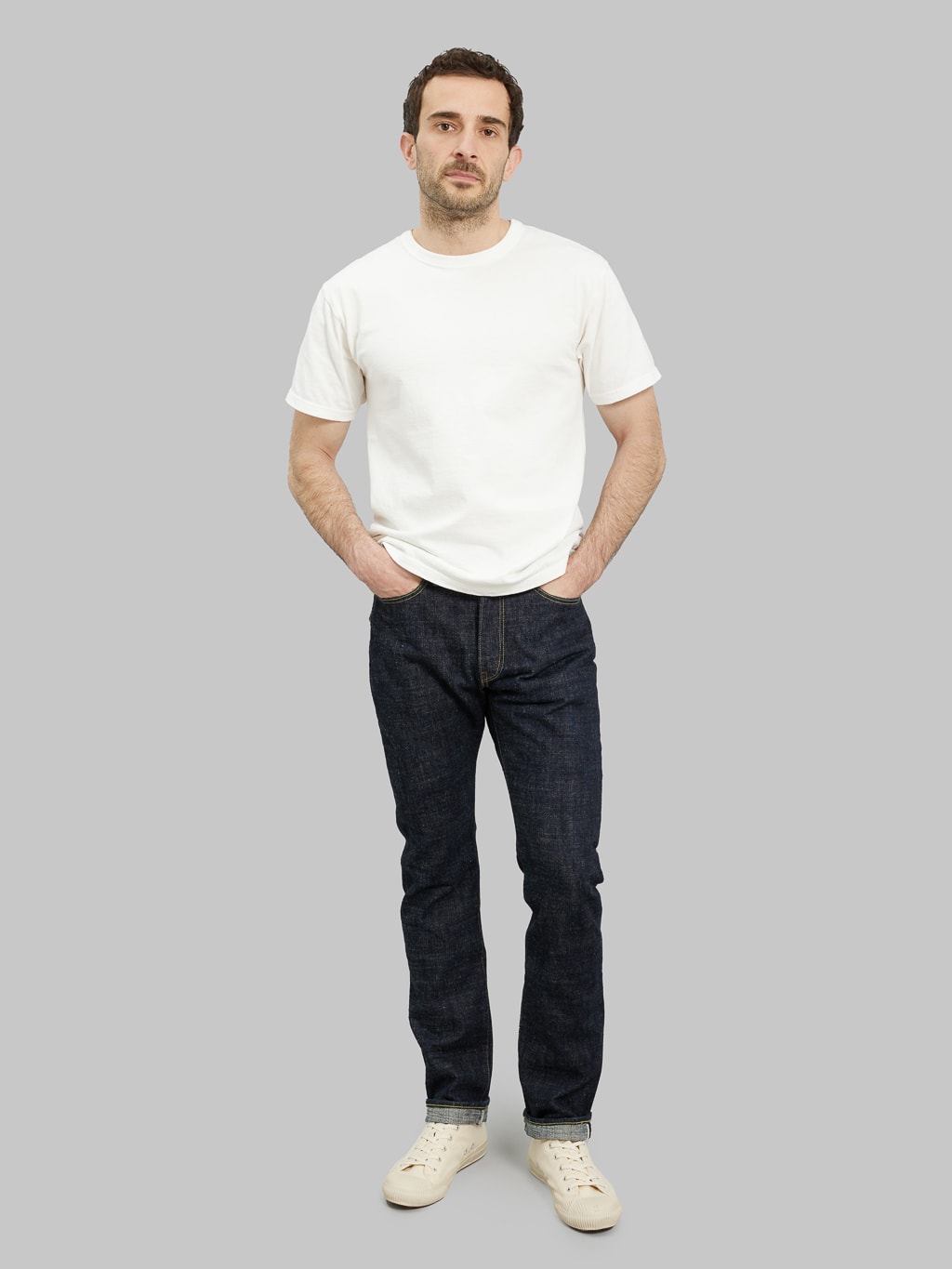Fob factory slim straight jean model front fit