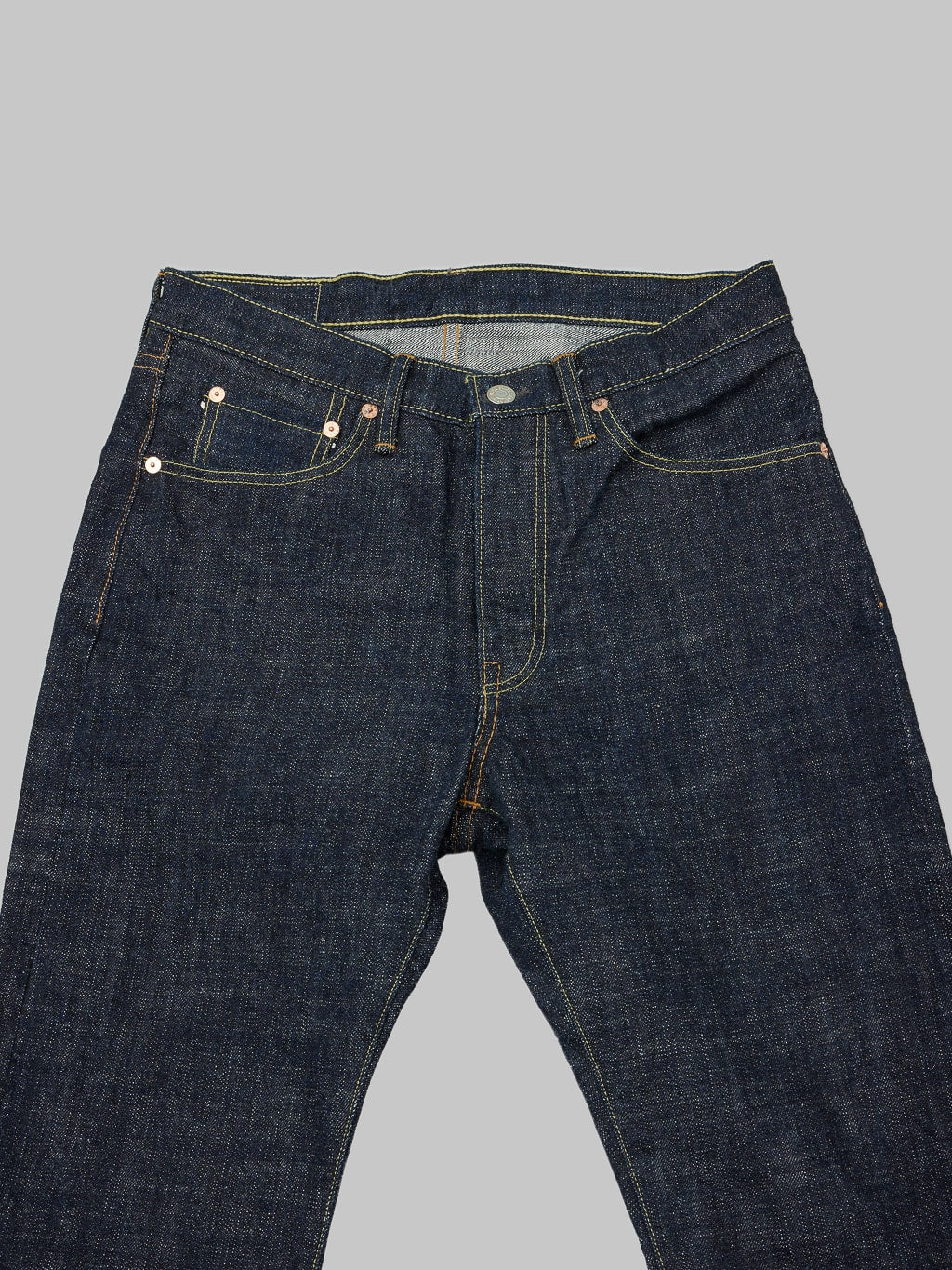 Fob factory slim straight jean wait front view