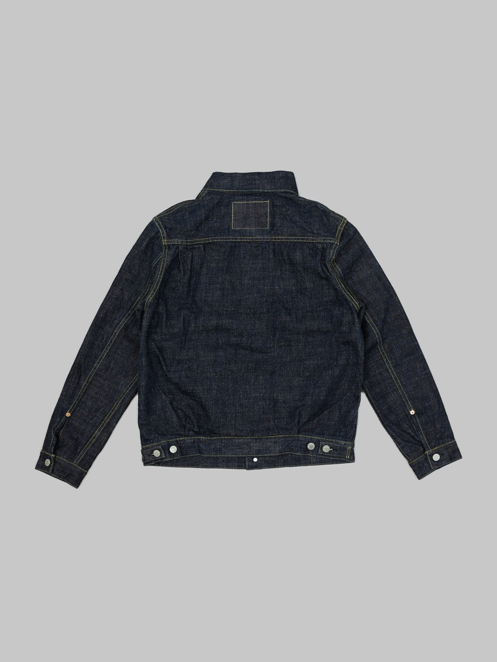 Fob factory Type III denim jacket selvedge back view