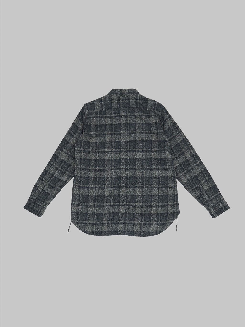 Fob Factory F3497 Nel Check Work flannel Shirt grey back