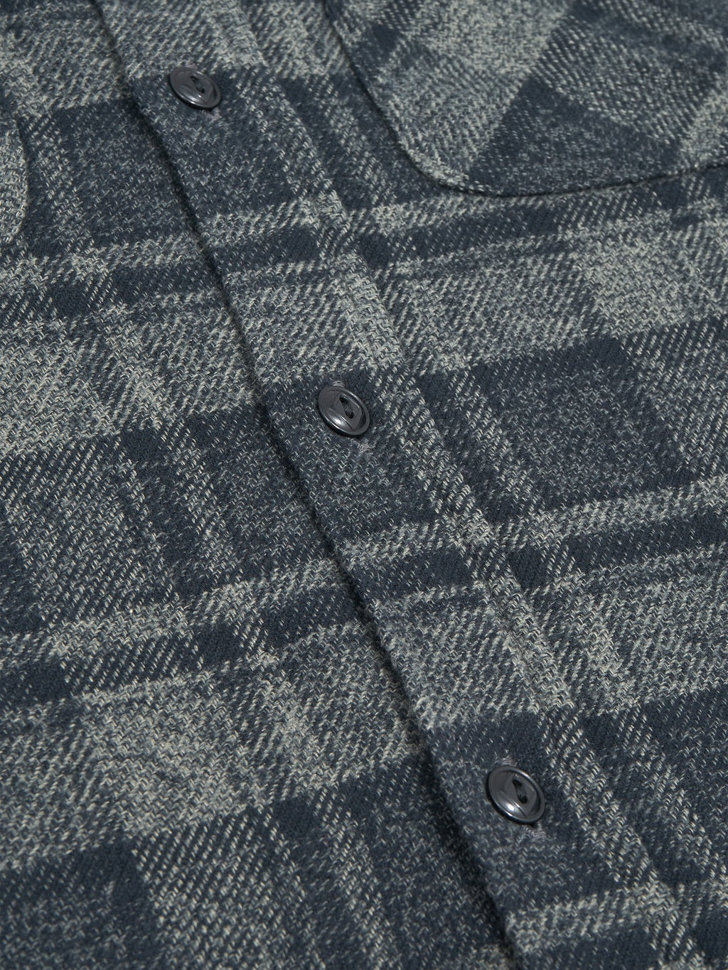 Fob Factory F3497 Nel Check Work flannel Shirt grey buttons