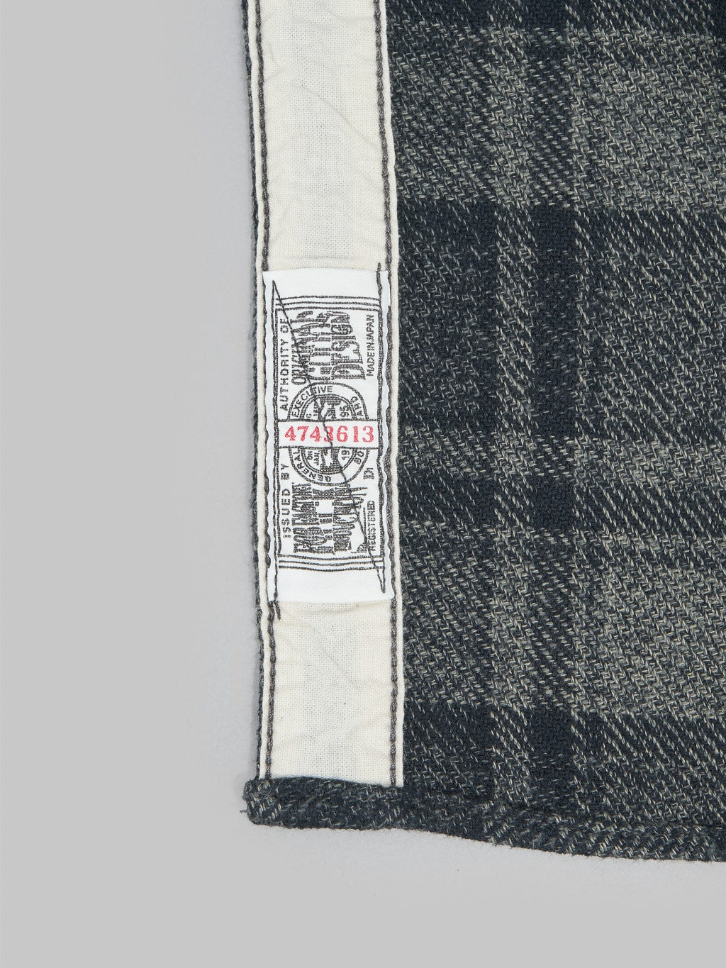Fob Factory F3497 Nel Check Work flannel Shirt grey label