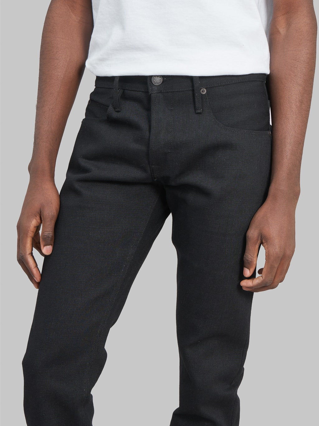 Freenote Cloth Avila 17oz Black Denim Slim Taper Jeans waist