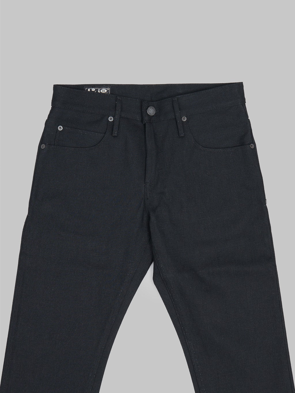 Freenote Cloth Avila 17oz Black Denim Slim Taper Jeans details