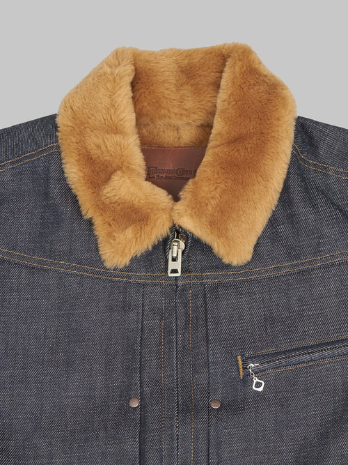 Freenote Cloth RJ-2 Denim Shearling Jacket | Durable, Stylish, Warm