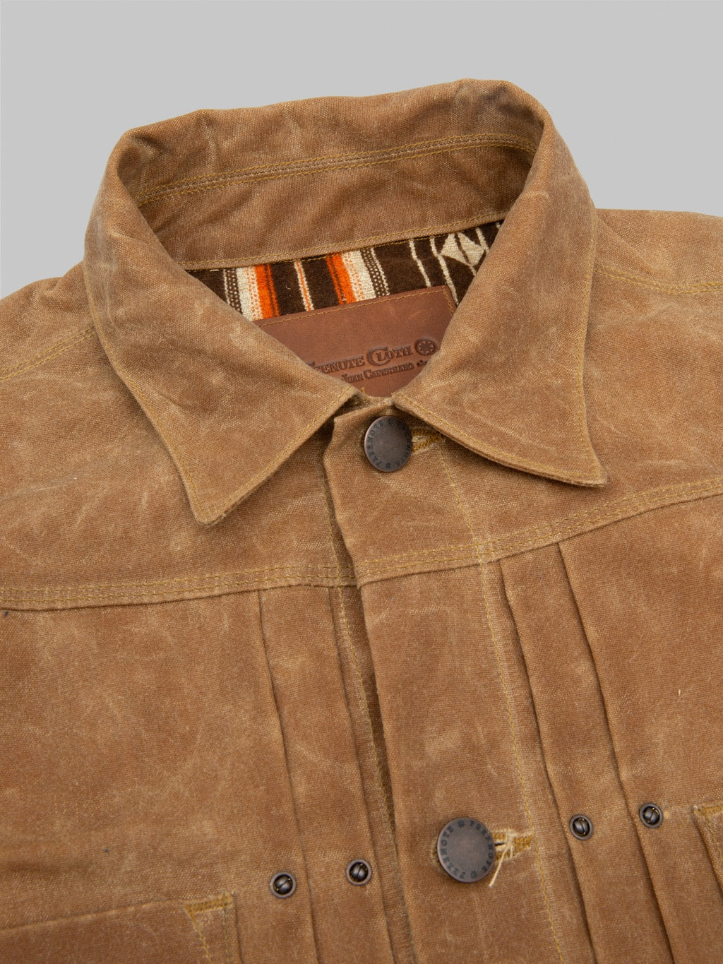 Freenote Cloth Riders Jacket Waxed Canvas Rust