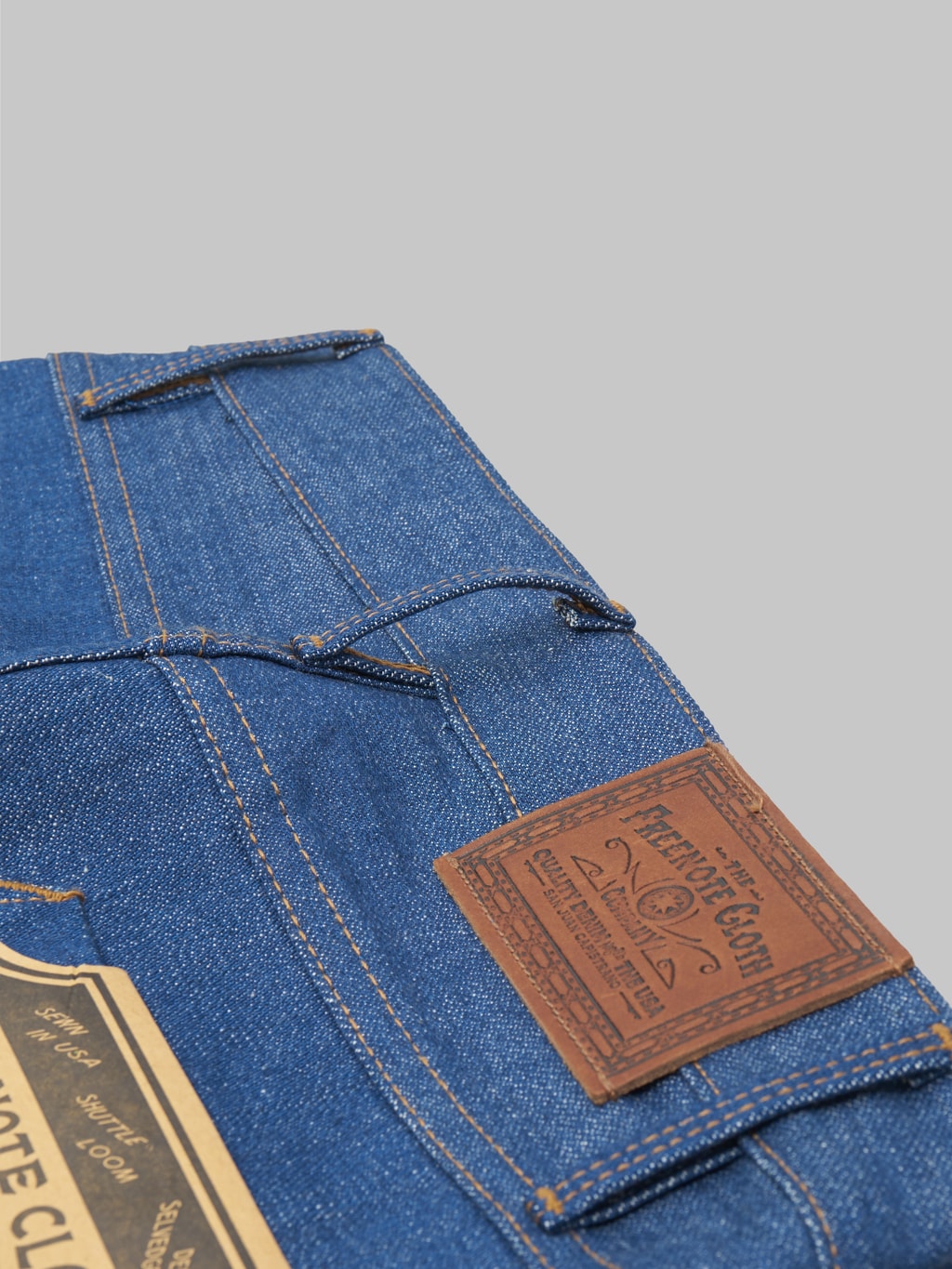 Freenote Cloth Rios Vintage Blue Denim Slim Straight selvedge Jeans belt loop