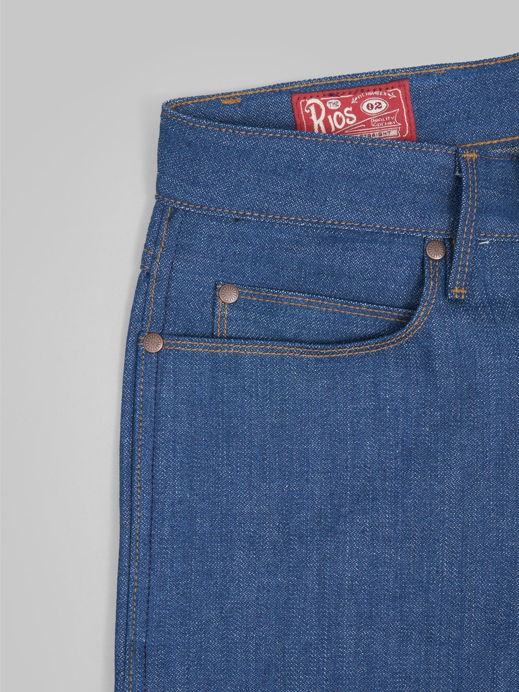 Freenote Cloth Rios Vintage Blue Denim Slim Straight selvedge Jeans coin pocket