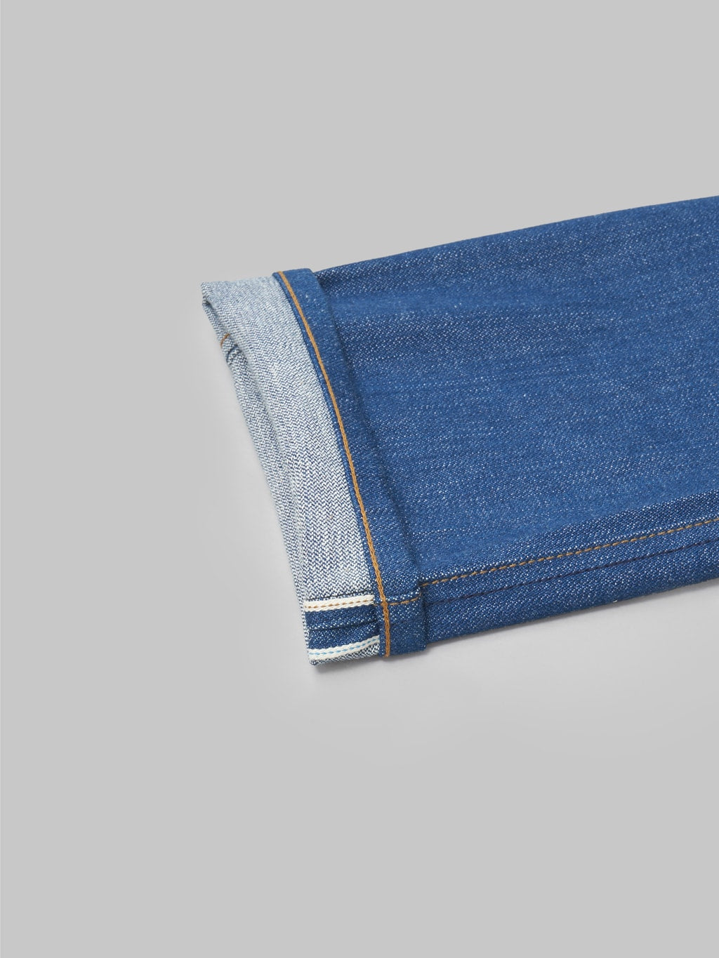 Freenote Cloth Rios Vintage Blue Denim Slim Straight selvedge Jeans closeup