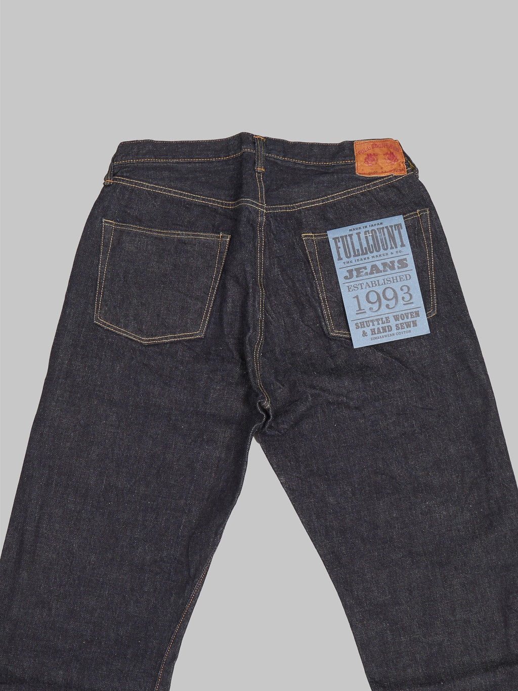 Fullcount 0105XW Wide Straight selvedge Jeans back details