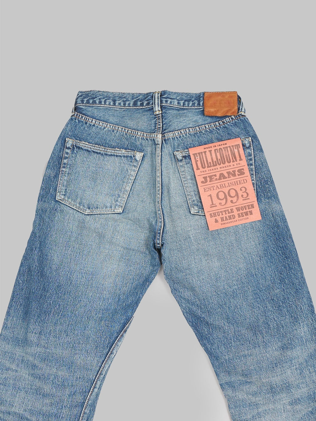 Fullcount 1101 Dartford wide Straight Jeans back details