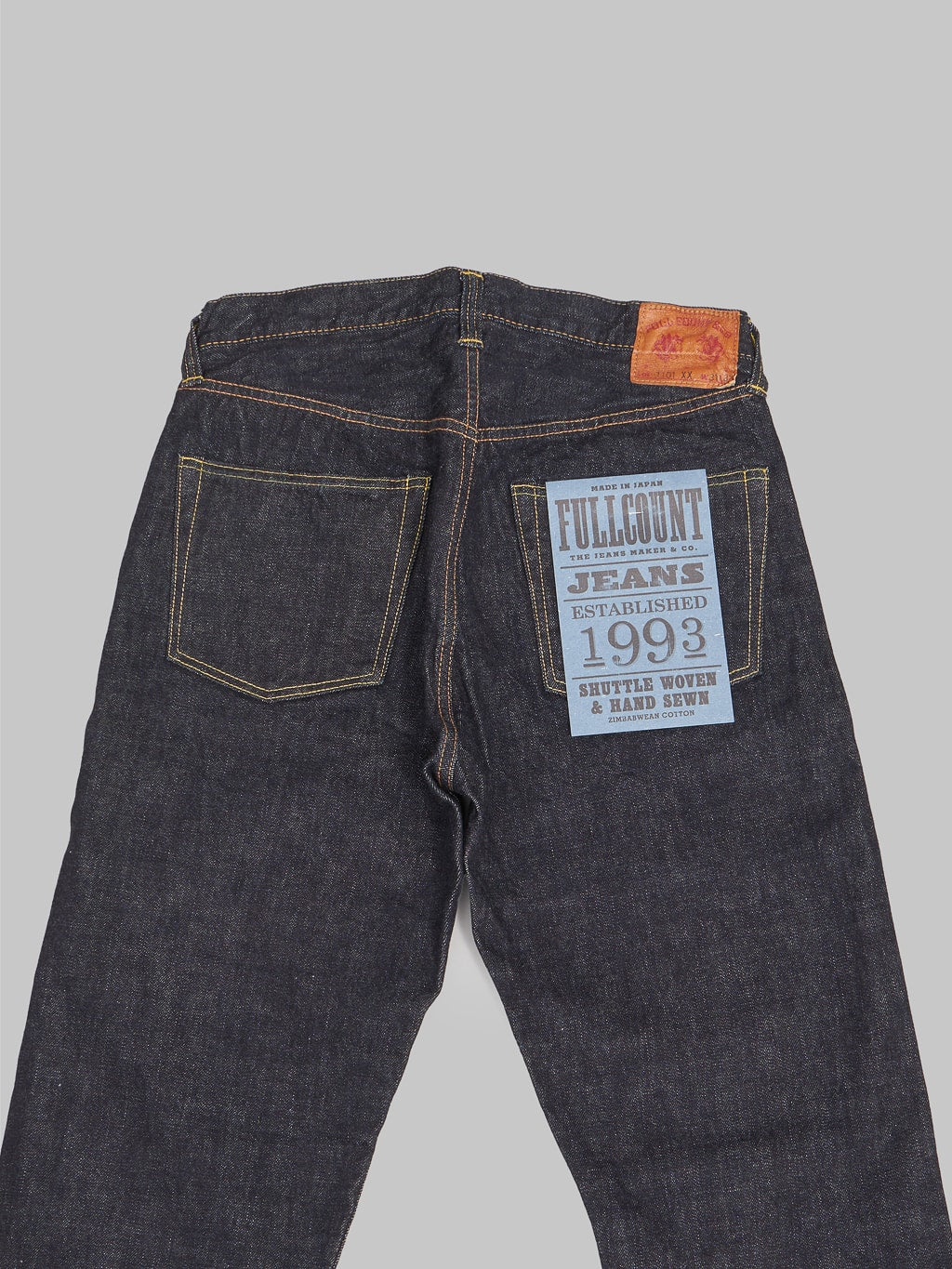 Fullcount 1101XXW regular Straight selvedge Jeans back details