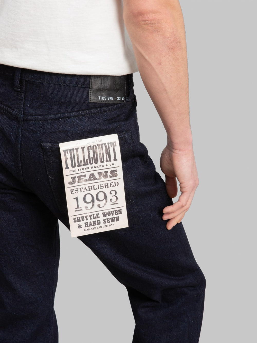 Fullcount 15.5oz Super Rough Indigo x Black Clean Straight Jeans