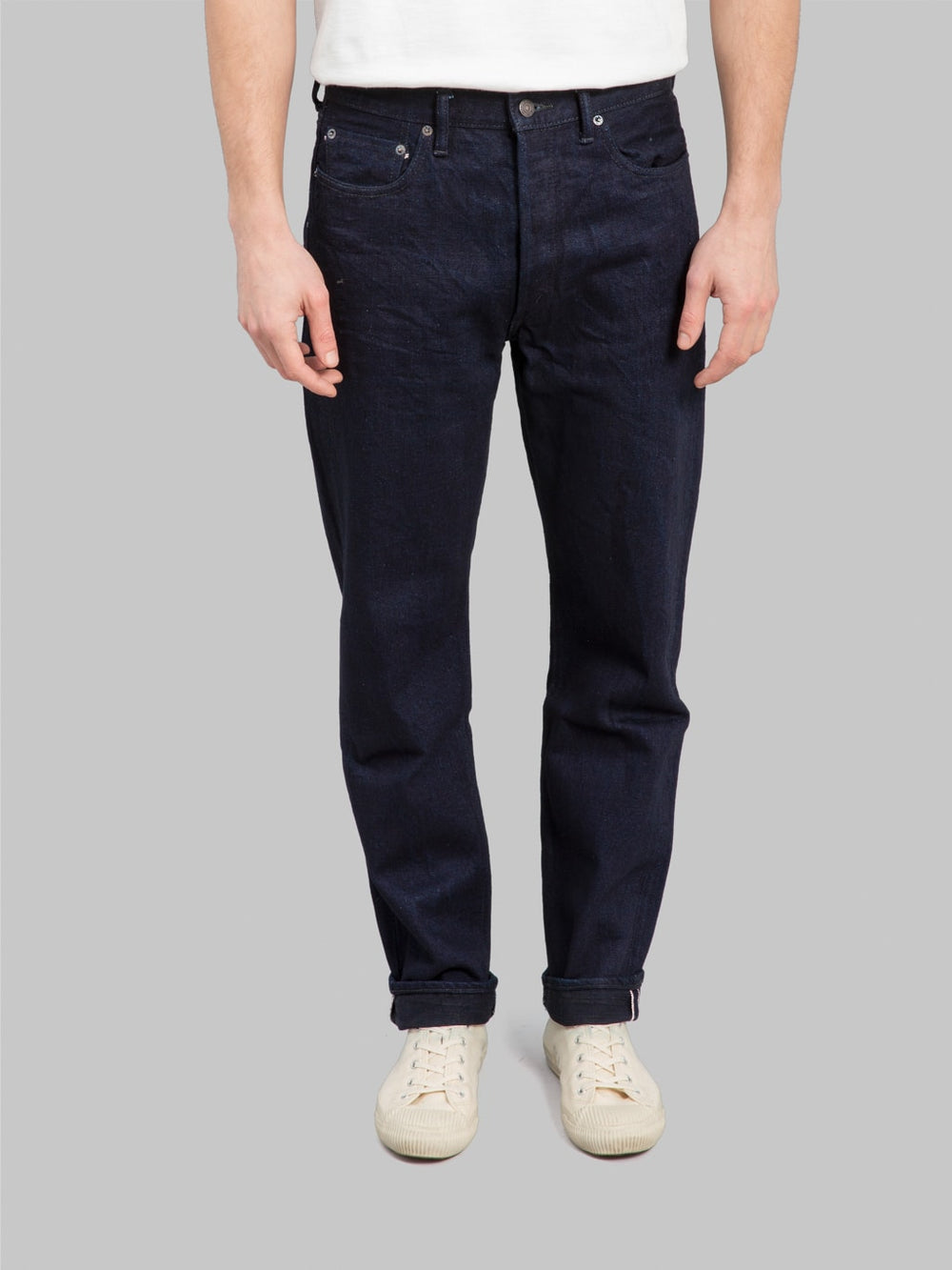 Fullcount 15.5oz Super Rough Indigo x Black Clean Straight Jeans