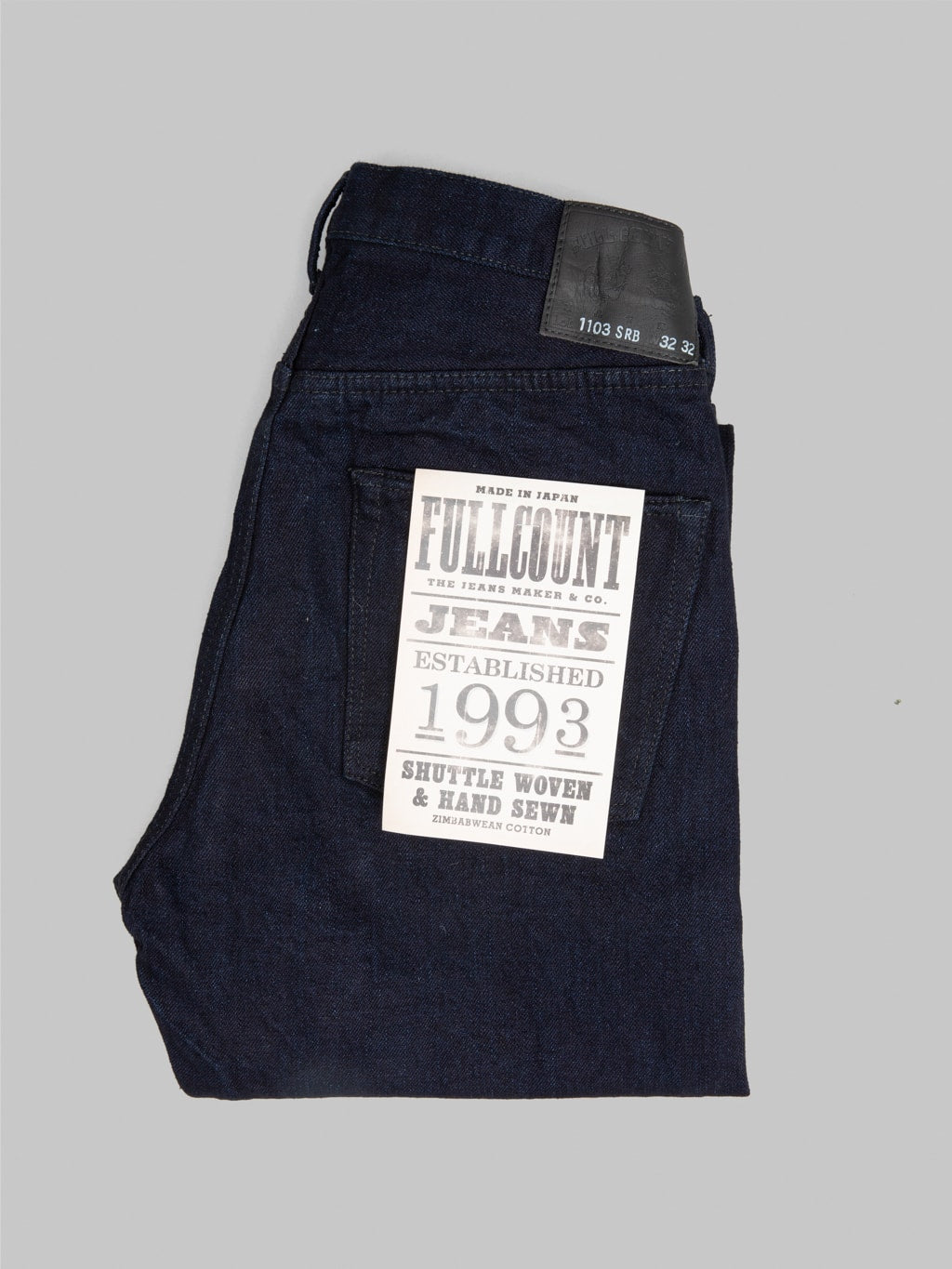 Fullcount 15.5oz Super Rough Indigo x Black Clean Straight Jeans
