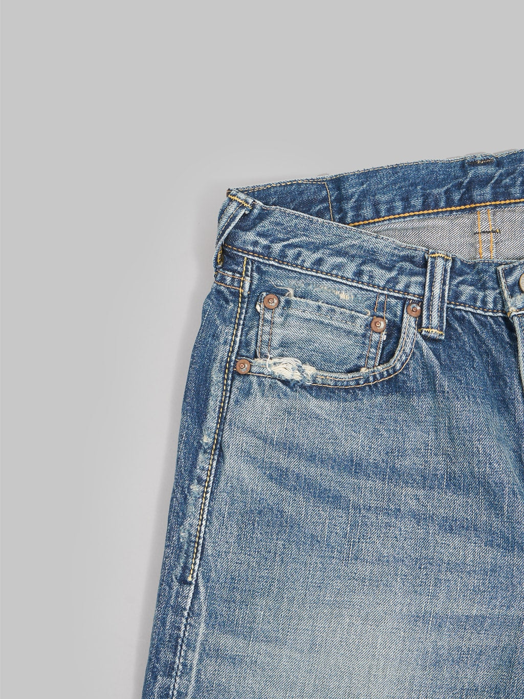 Fullcount 1108 Dartford Slim Straight Jeans pocket details