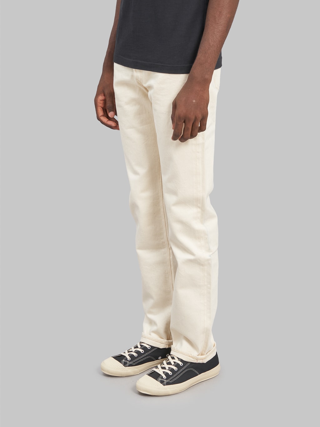 Fullcount 1108EC 13oz Ecru Selvedge Slim Straight Jeans  side fit