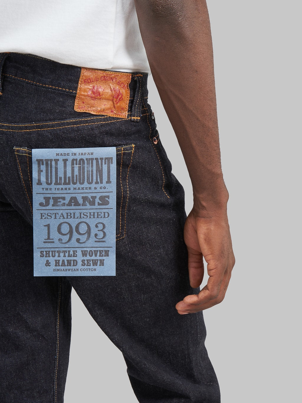 Fullcount 1108XXW Slim Straight Jeans back pocket