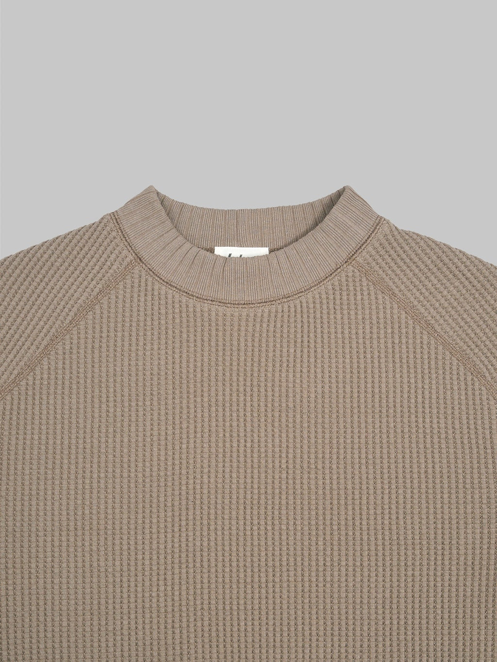 Jackman Waffle Midneck Sweater Taupe