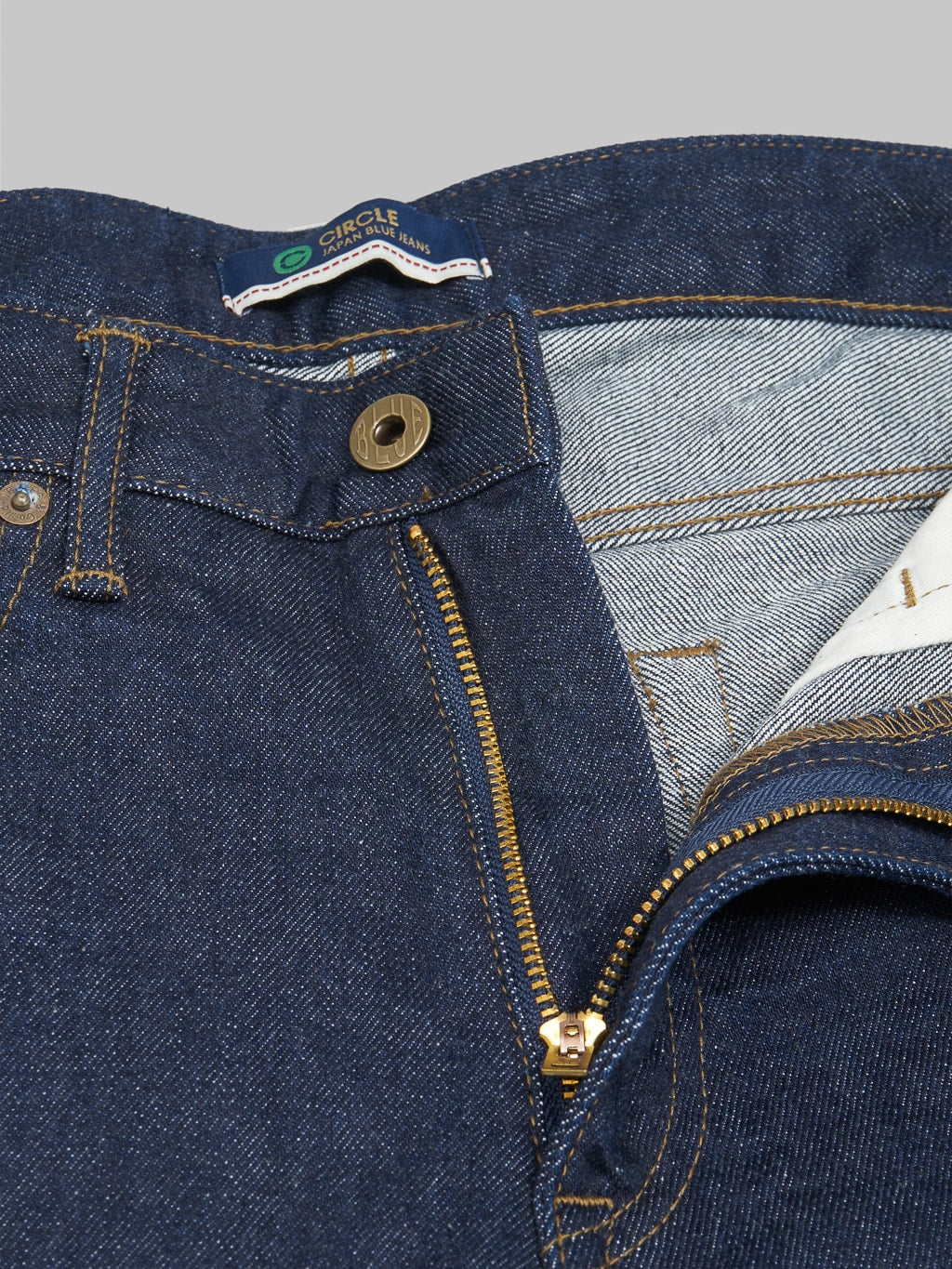 Japan Blue J205 Stretch Circle Tapered denim Jeans zipper