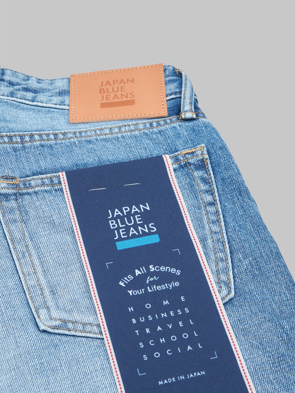 Japan Blue J304 Africa cotton Stonewashed Straight Jeans pocket flasher