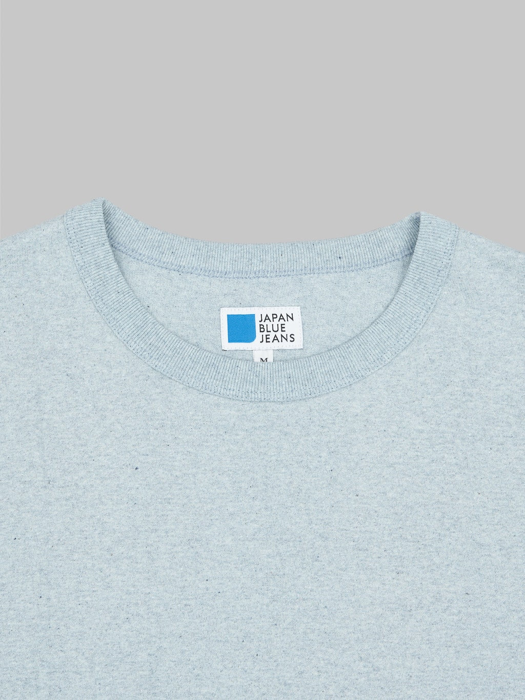 Japan Blue Recycled Denim Tshirt light Indigo collar