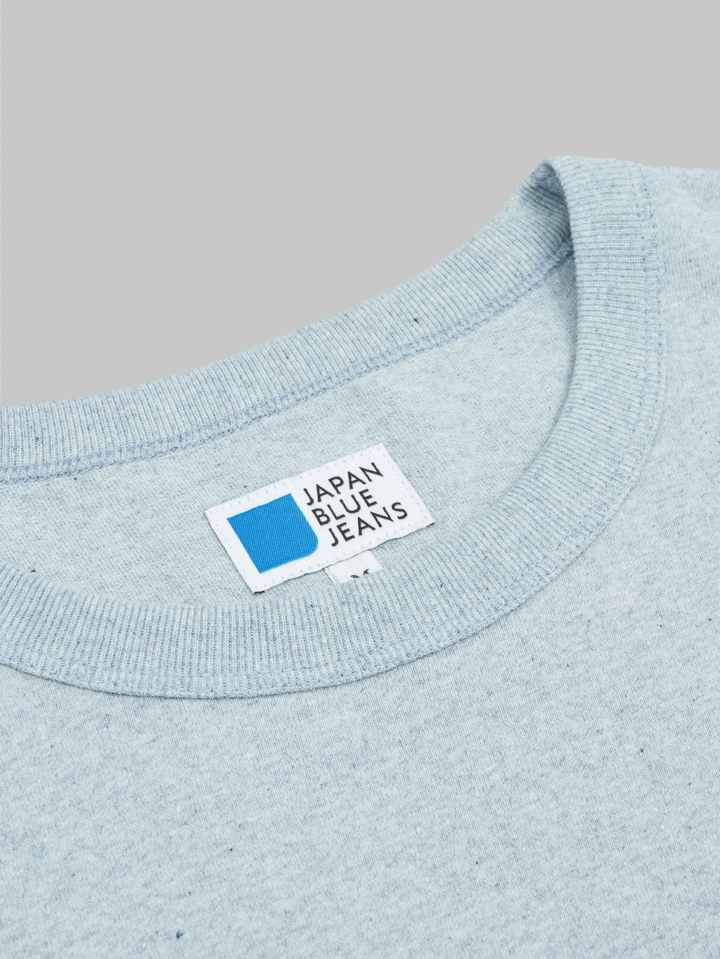 Japan Blue Recycled Denim Tshirt light Indigo interior label