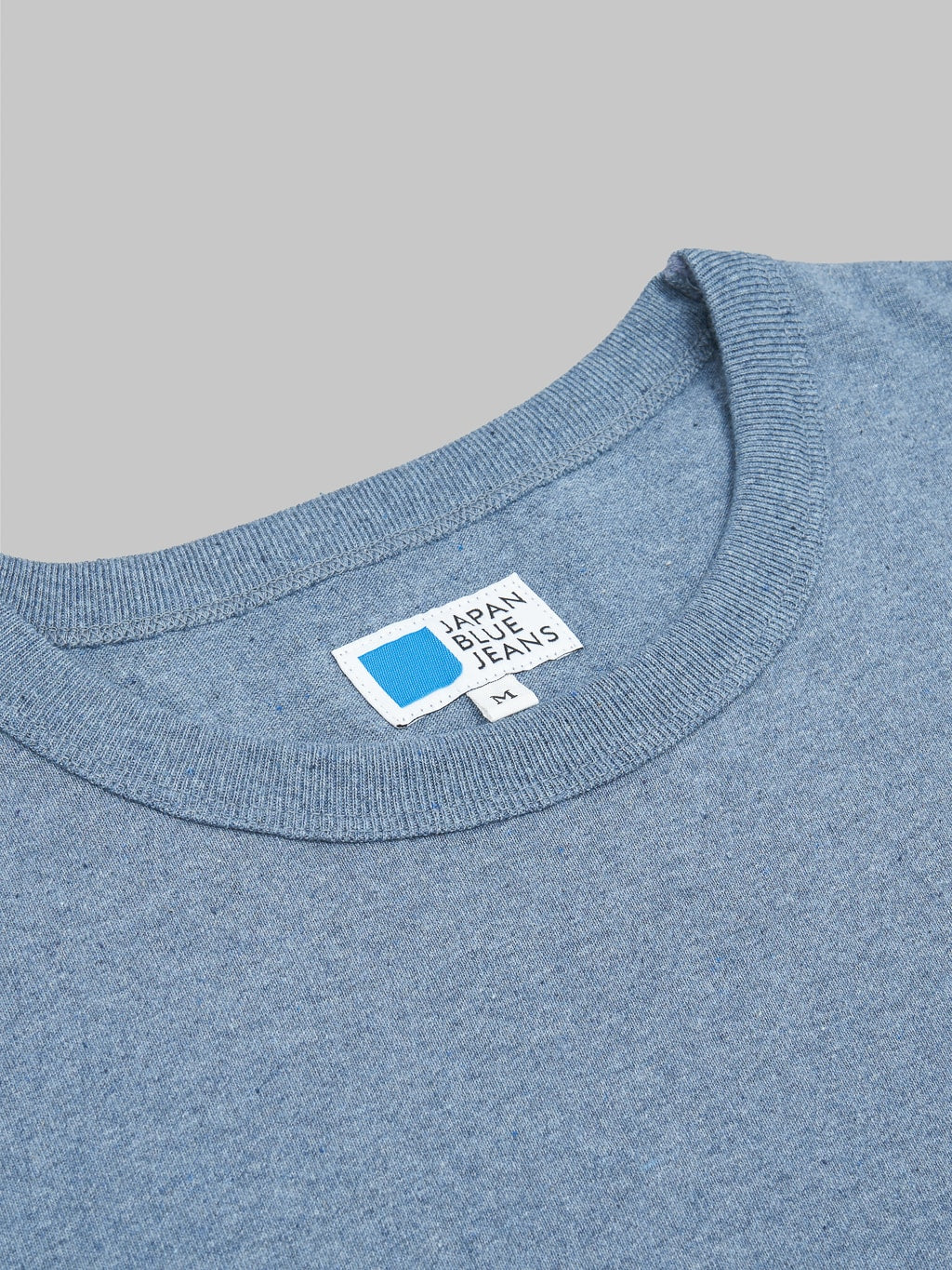 Japan Blue Recycled Denim Tshirt mid Indigo fabric