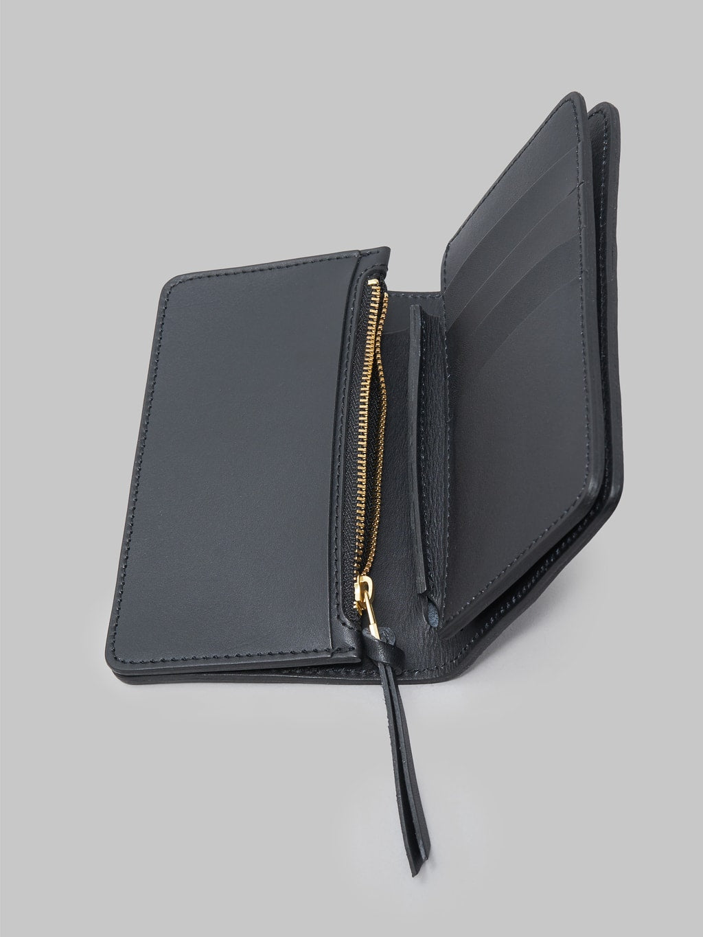 Kobashi Studio Middle Wallet Black zipper