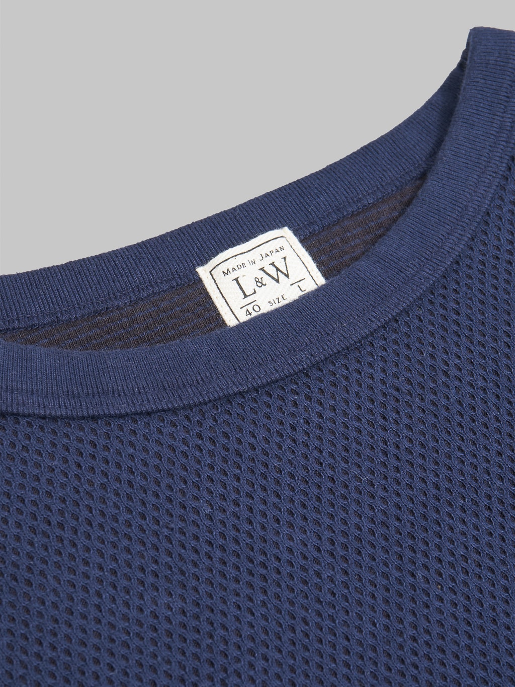 Loop & Weft Double Face Hex Honeycomb Crewneck Thermal Royal Navy