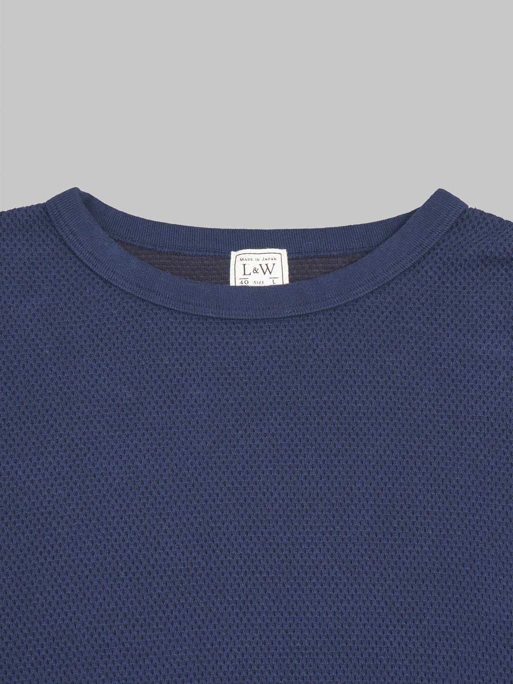 Loop & Weft Double Face Hex Honeycomb Crewneck Thermal Royal Navy
