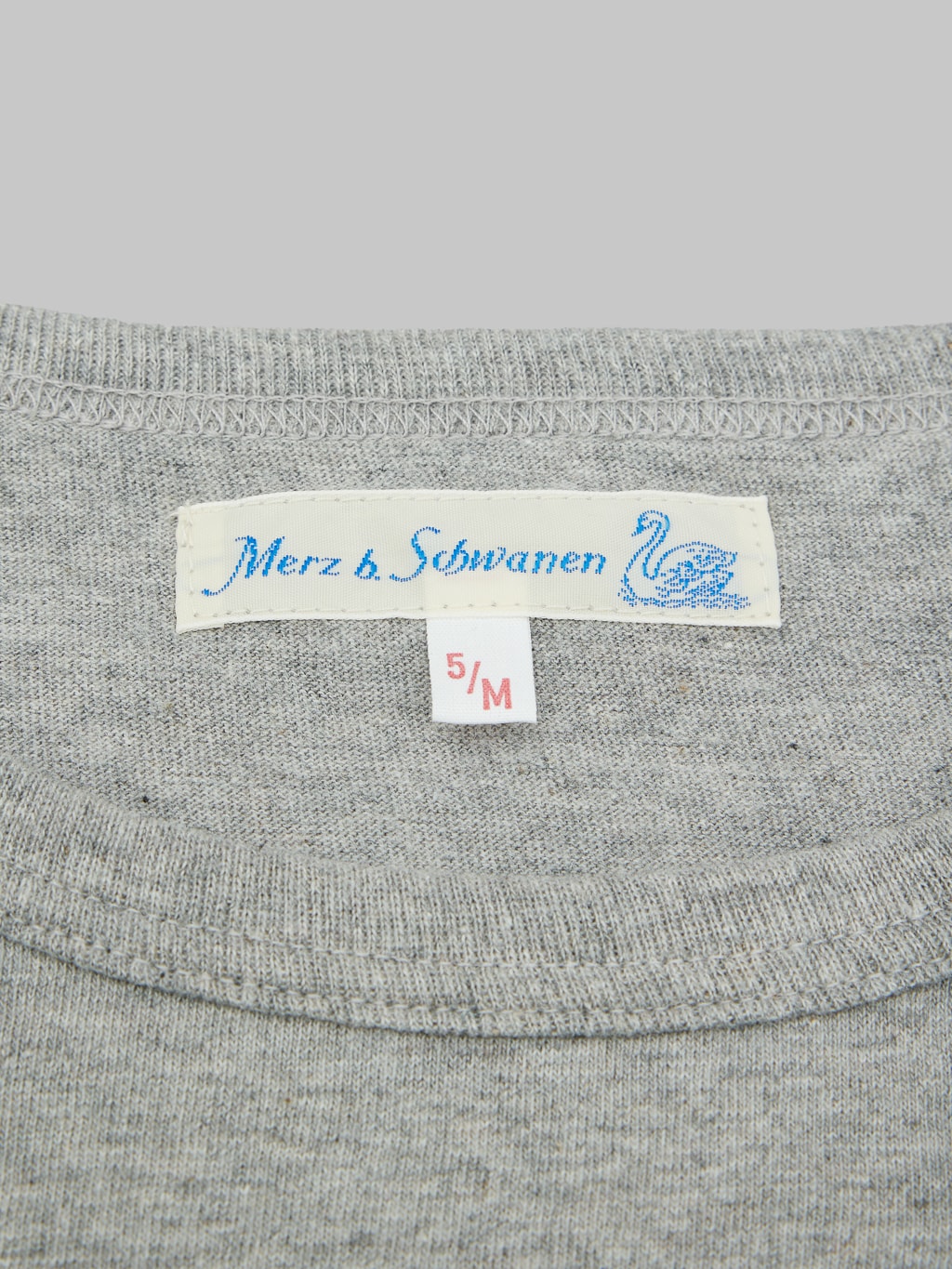 Merz b Schwanen 1950s Loopwheeled Classic Fit TShirt grey size label