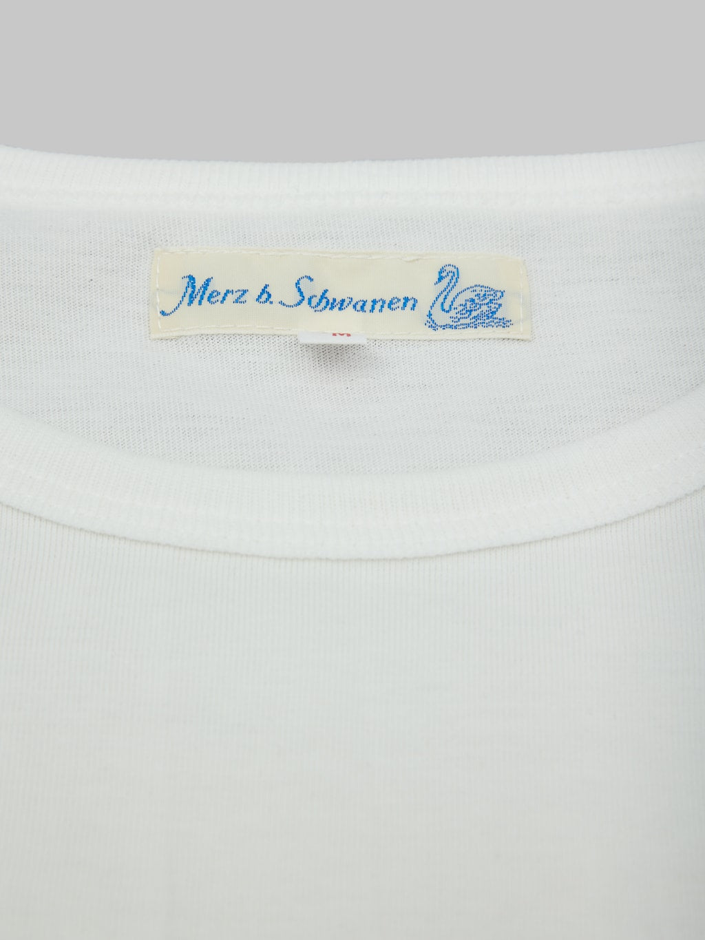 Merz Schwanen 1950s Loopwheeled Classic Fit TShirt white  size label