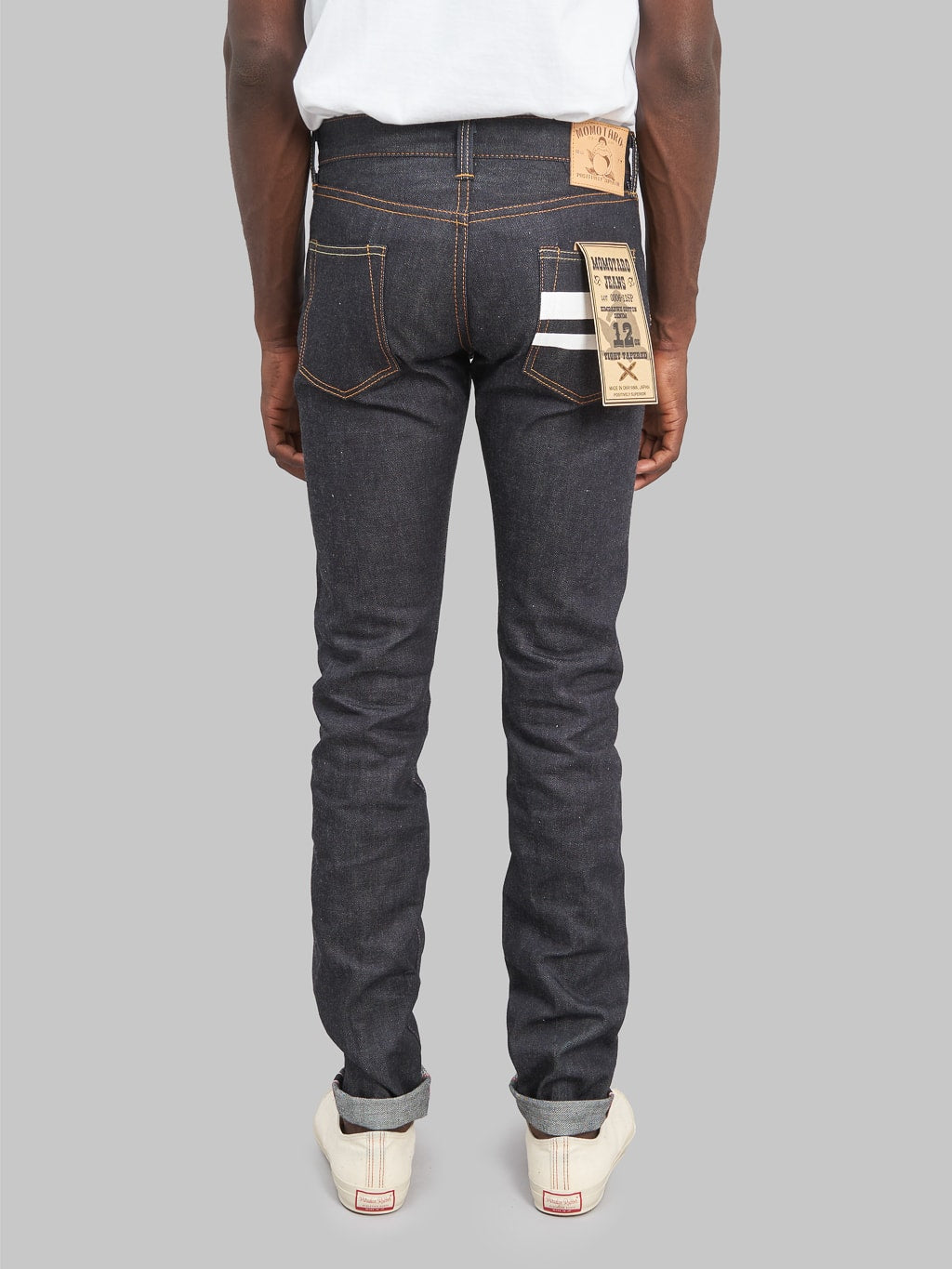 Momotaro 0306 12SP Going To Battle 12oz Tight Tapered Jeans back fit