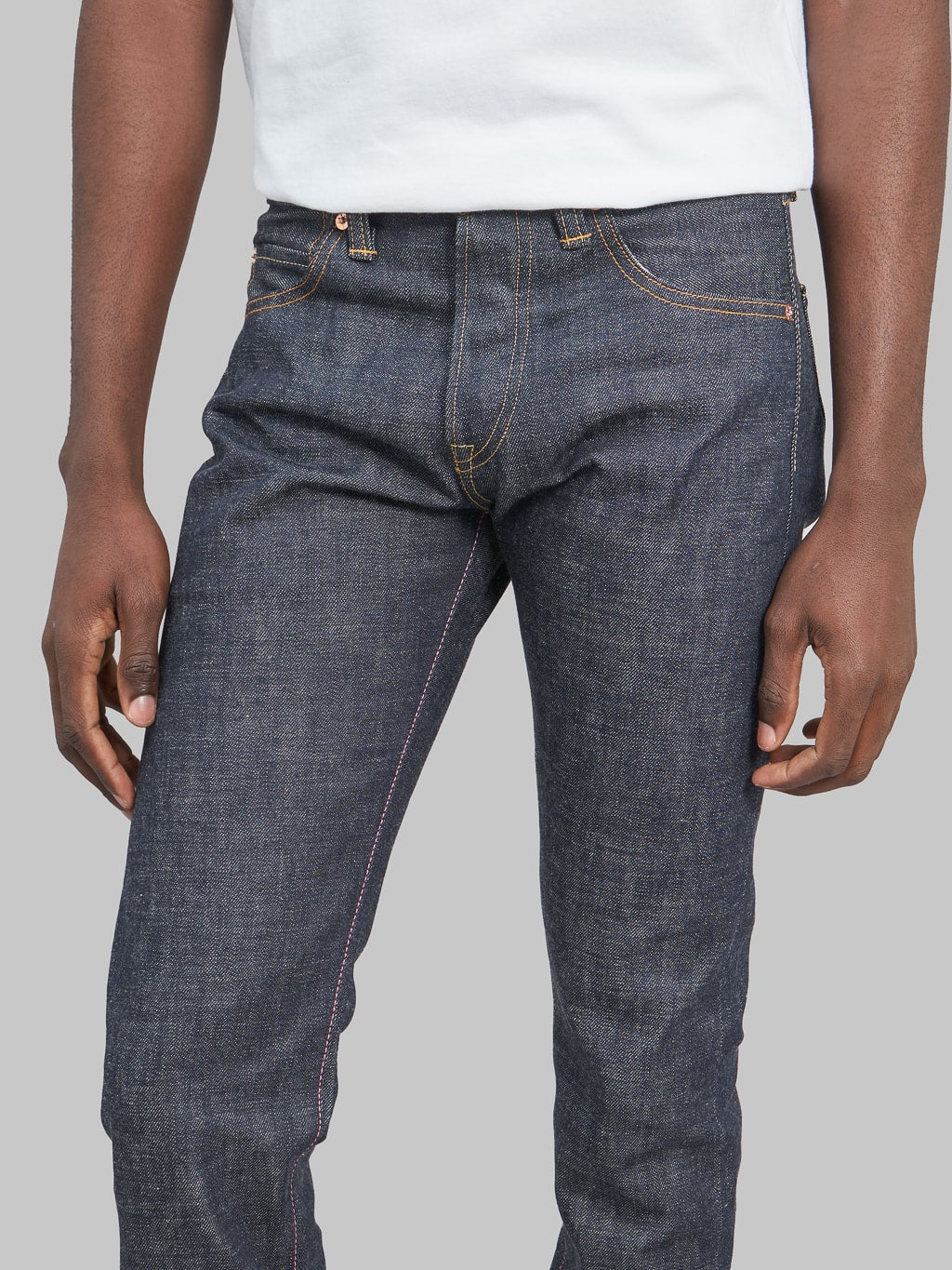 Momotaro 0306 40 Legacy Blue Tight Tapered Jeans waist