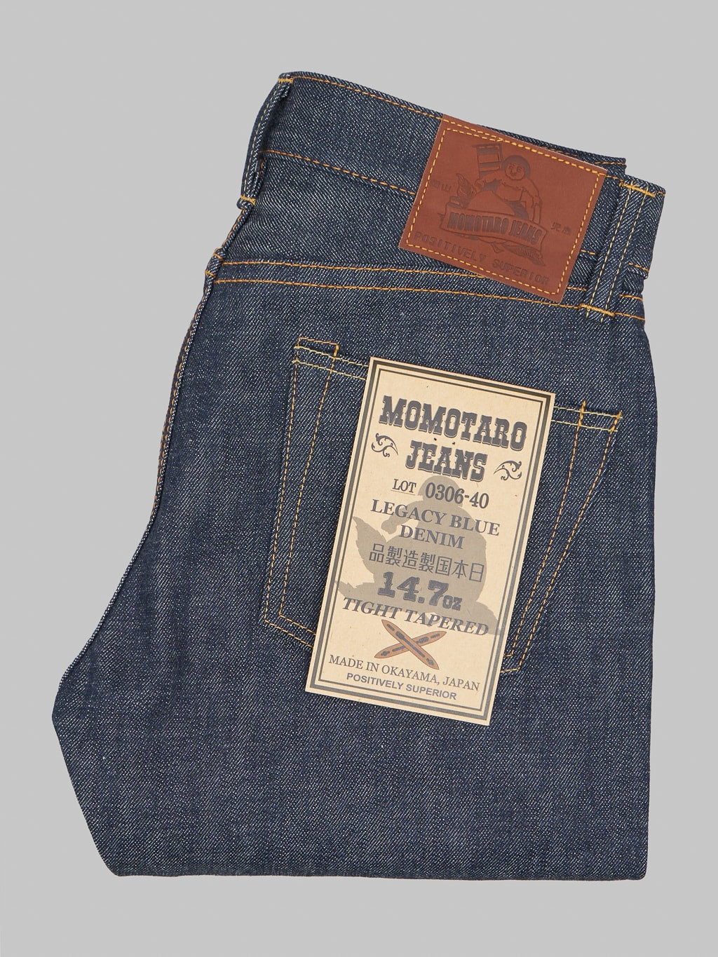 Momotaro 0306-40 14.7oz "Legacy Blue" Tight Tapered Jeans