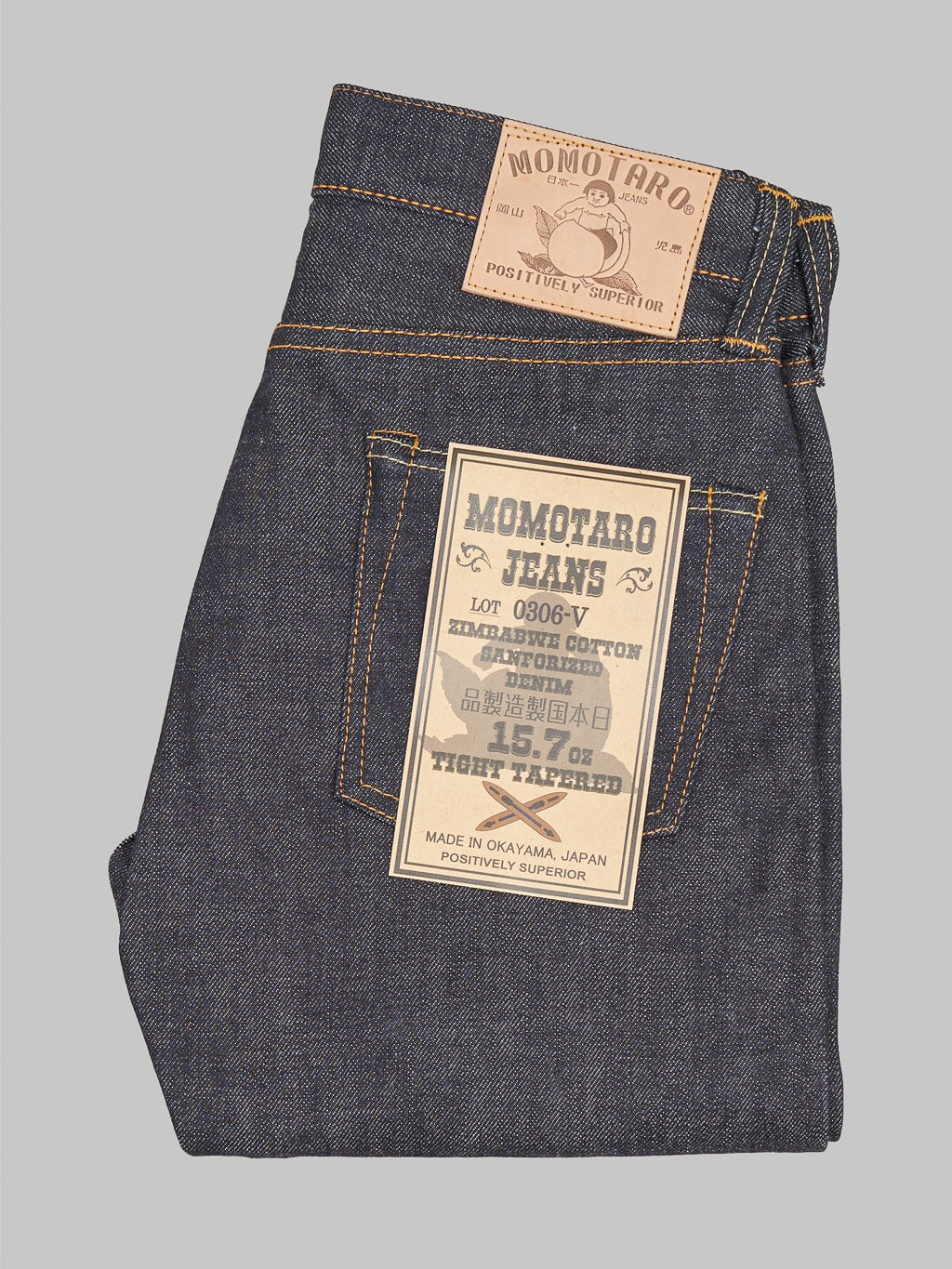 Momotaro 0306 V Tight Tapered Jeans made in kojima