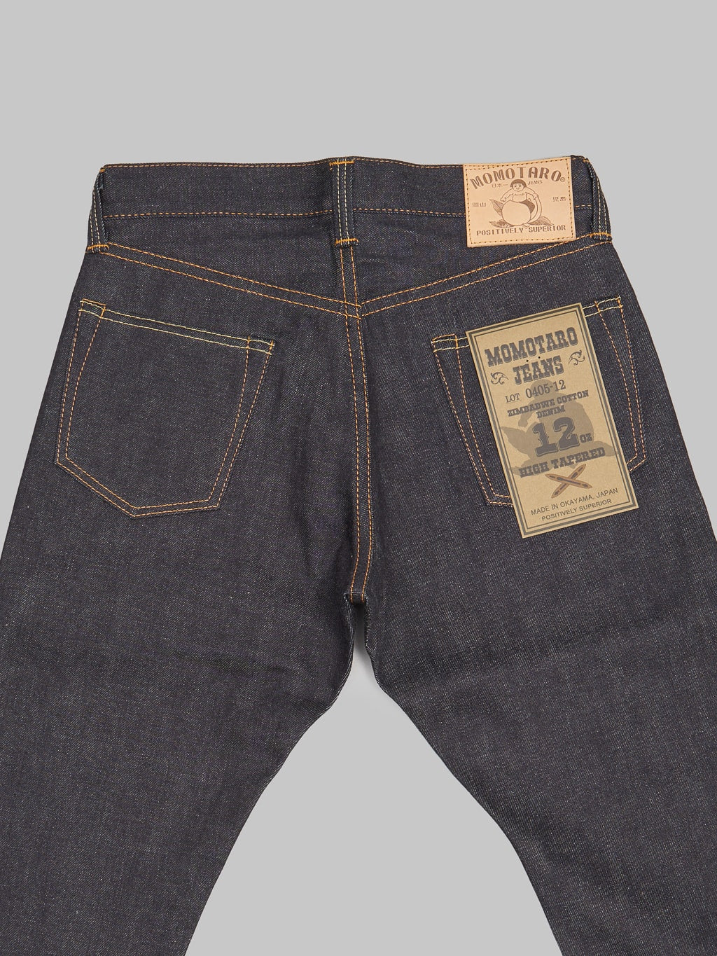 Momotaro 0405 12oz high Tapered Jeans  back details