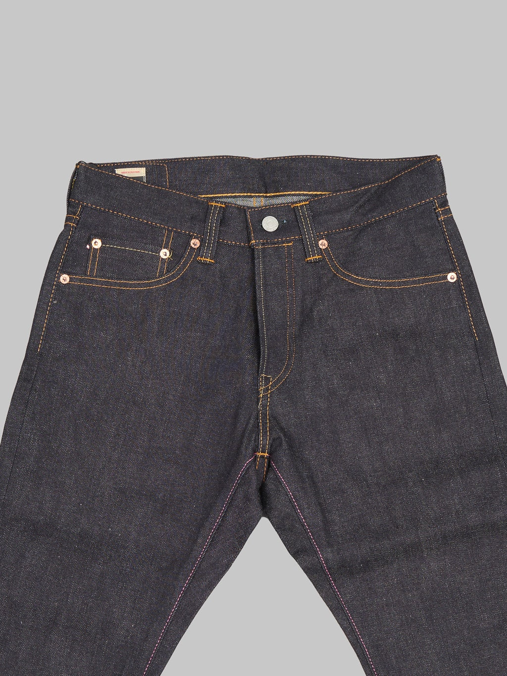 Momotaro 0405 12 going to batle 12oz high Tapered Jeans waist