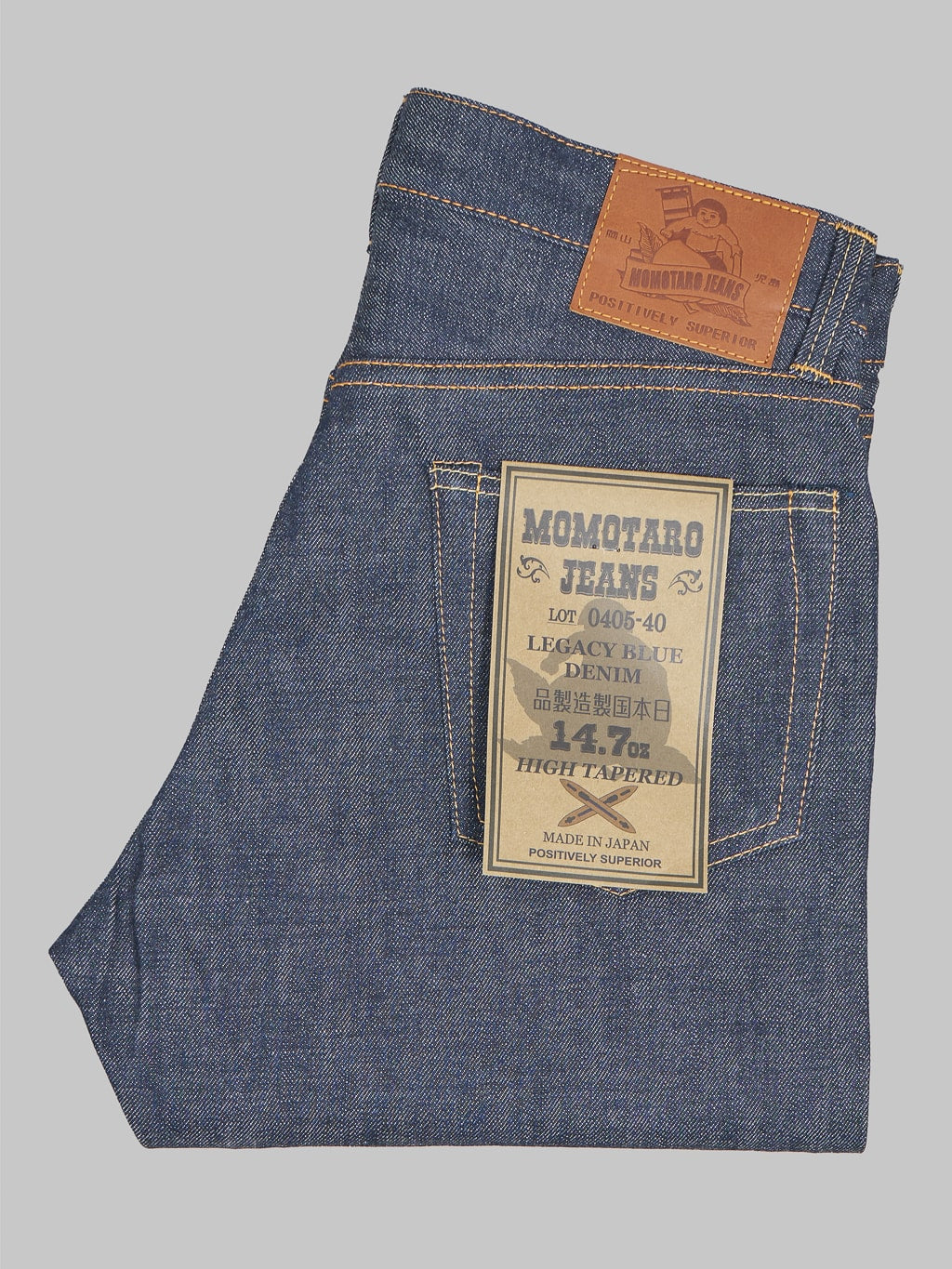 Momotaro legacy blue high tapered jeans made in japan