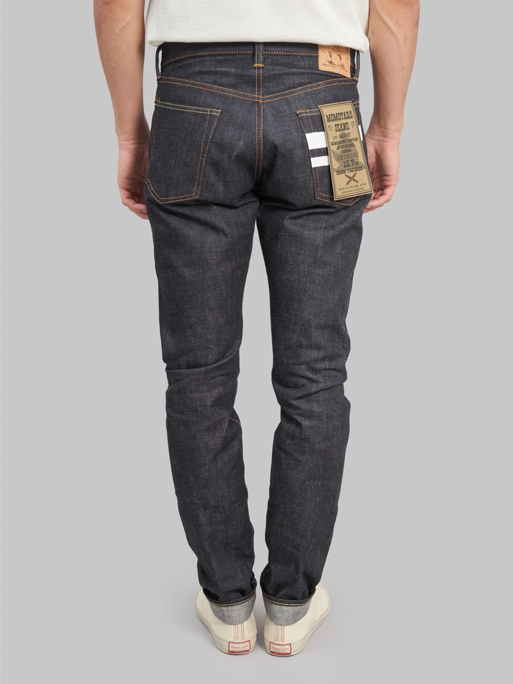 Momotaro 0405 SP Going To Battle High Tapered selvedge Jeans back fit