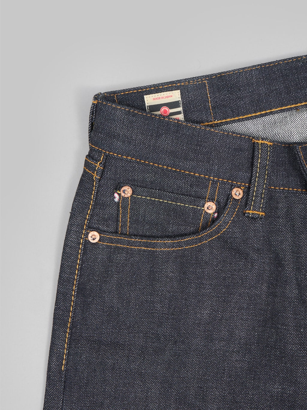 Momotaro 0405 SP Going To Battle High Tapered selvedge Jeans coin pocket