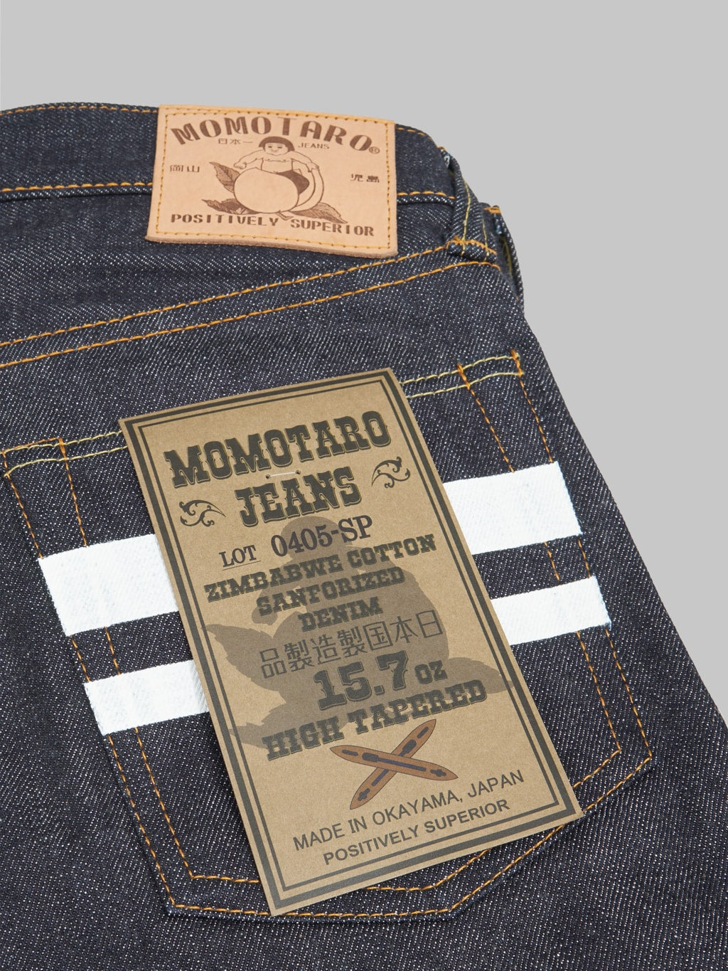 Momotaro 0405 SP Going To Battle High Tapered selvedge Jeans pocket flasher