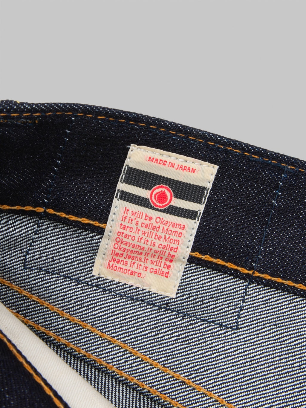 Momotaro 0405SILK 16oz Silk Denim high Tapered selvedge Jeans interior label